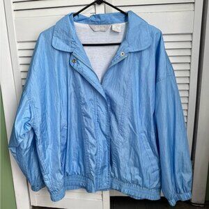 Vintage Light Blue Women's Bomber Jacket